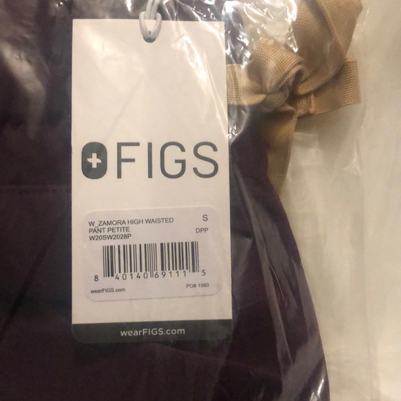 Figs Deep Purple Small Reg. High Waisted Joggers. - Picture 4 of 4
